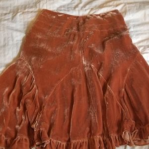 Anthropologie velvet skirt.